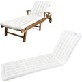 HAVE A SEAT Luxury - Liegenauflage Weiß 200 x 60 cm Auflage Gartenliege ( ) 8 cm dick