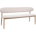 Giga Meubel Esszimmerbank Alexia 200 cm/mit Rueckenlehne Beige natur