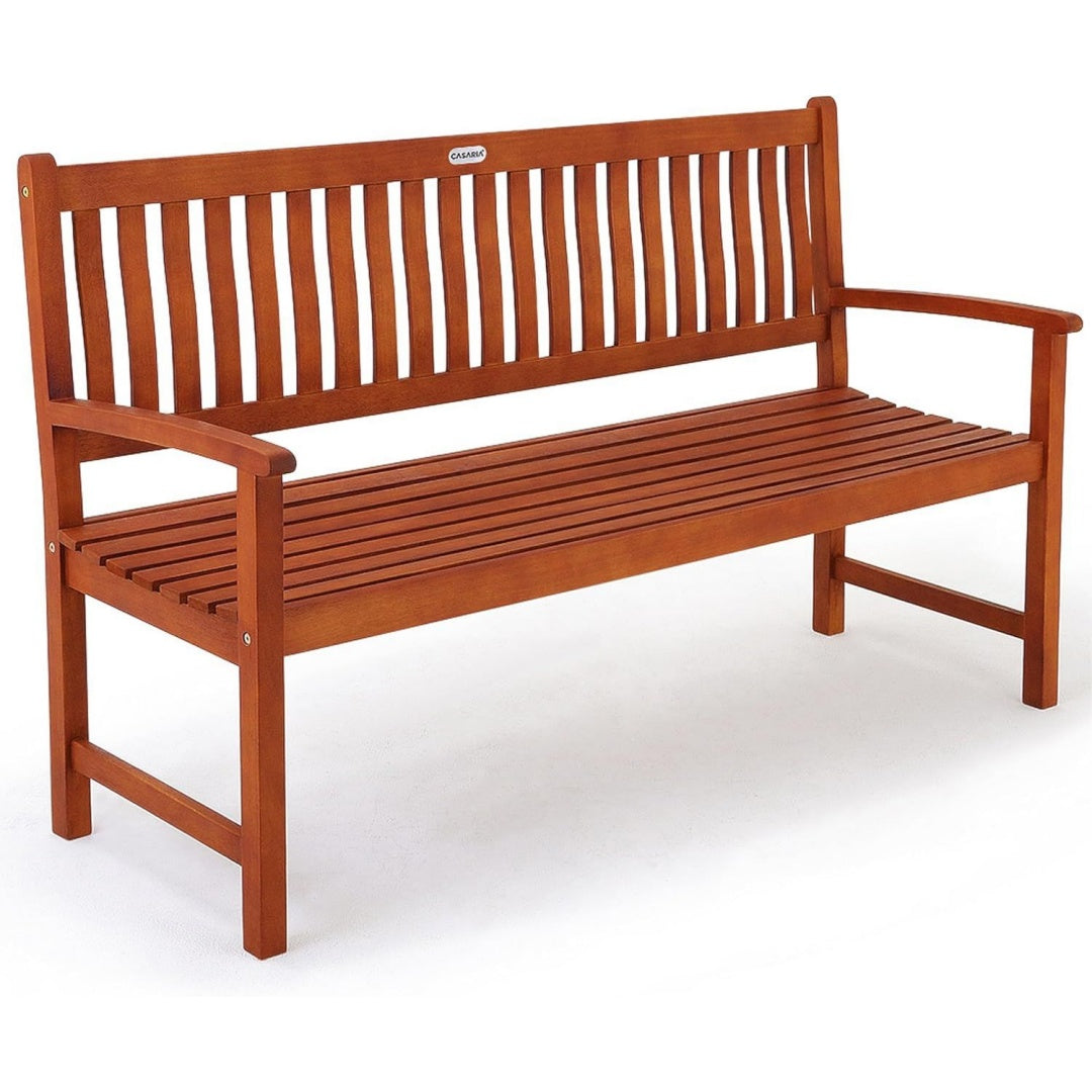 3-Sitzer Gartenbank FSC-Zertifiziert Wetterfest Rot holz 152x55cm 152cm Eukalyptus