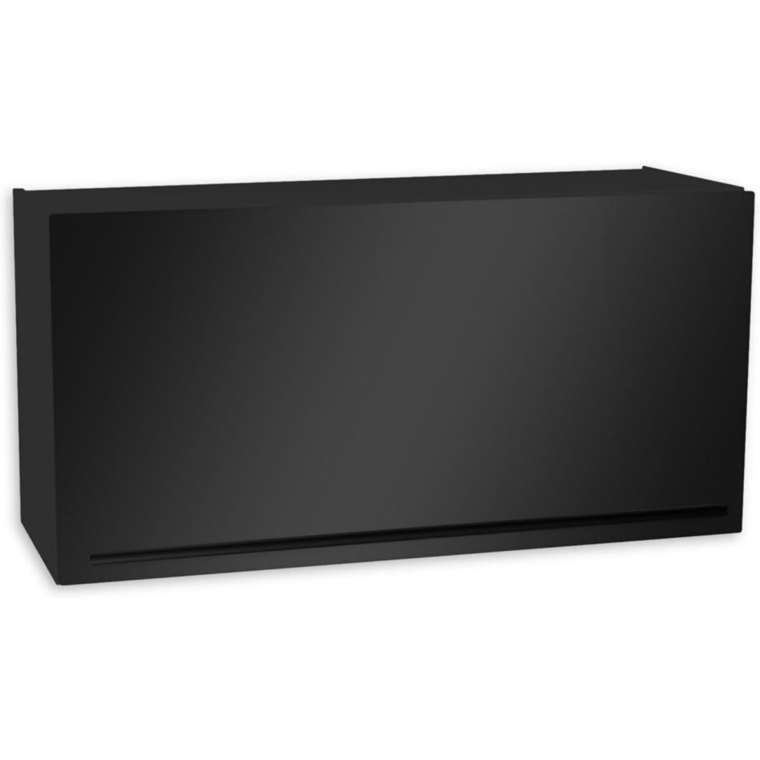Haengeschrank mit Lifttuer Schwarz matt 100 x 50 x 34,6 cm 6 cm Moderner Kuechenschrank geraeumig mit einem Einlegeboden mit viel Stauraum fuer