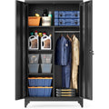Metallschrank Schwarz 80 x 40 x 165 cm 5 Faecher 80 40 165 cm