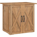 Gartenschuppen Doppeltuer fuer Garten -Geraeteschrank Braun holz 77 x 55 x 72 cm Outdoor Werkzeugschuppen Geraeteschuppen