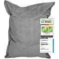Lumaland Riesen-Sitzsack XXL Indoor Bean Bag aus weichem waschbarem Microvelours 2-in-1- fuer bequemes Sitzen Liegen Mit ueber 3 Mio.