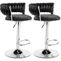 Barhocker 2er Set Schwarz Bar Stool Kuechenhocker