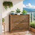 Klimaanlage Abdeckung Waermepumpe Verkleidung Balkon Sichtschutz Blumenstaender Draussen Klimaanlage Abdeckung Aussengeraet Gartenregal Wetterfest