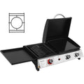 Royal Gourmet 8 Schwarz 5 kW Gasgrill 3 in 1 Tischgrill mit Grillen