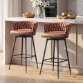 Barhocker 2er Set Schwarz Barhocker Mit Lehne Gewebter 180 Drehbar Selbstzentrierend