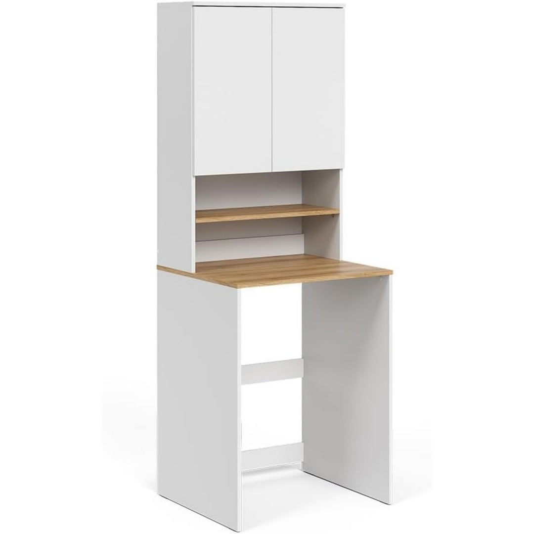 Waschmaschinenschrank Weiß 68 x 88.2 cm/Artisan 2 Teile mit Regal