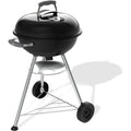 Compact Kettle Holzkohlegrill 47 cm mit Stand und Raedern Rostbestaendige porzellanemaillierte Oberflaeche Schwarz Ascheauffangschale 1548 cm