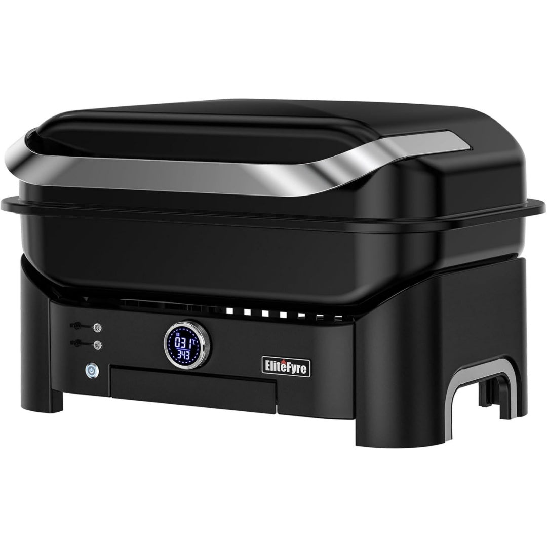 Volteq Smart Elektrogrill -Hitze in 20 Min Tischgrill mit Fleischsonde LED-Display
