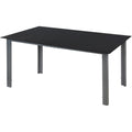 Montafox Garten Esstisch Glastischplatte Gartentisch 6 Personen Gartenmoebel Tisch Balkontisch Terrassentisch Glas Aluminium Witterungsbestaendig