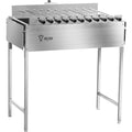 Stand Holzkohlegrill mit elektrischem Spiessdreher Grill mit Drehspiess Gestell 11 Spiessen und Motor mit Netzstecker und USB Mangal Schaschlik
