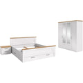 3 TLG. Schlafzimmer-Set Verona in Sibiu Laerche Nachbildung Absetzung Artisan Nachbildung Modernes Schlafzimmer mit viel Stauraum funktional eiche